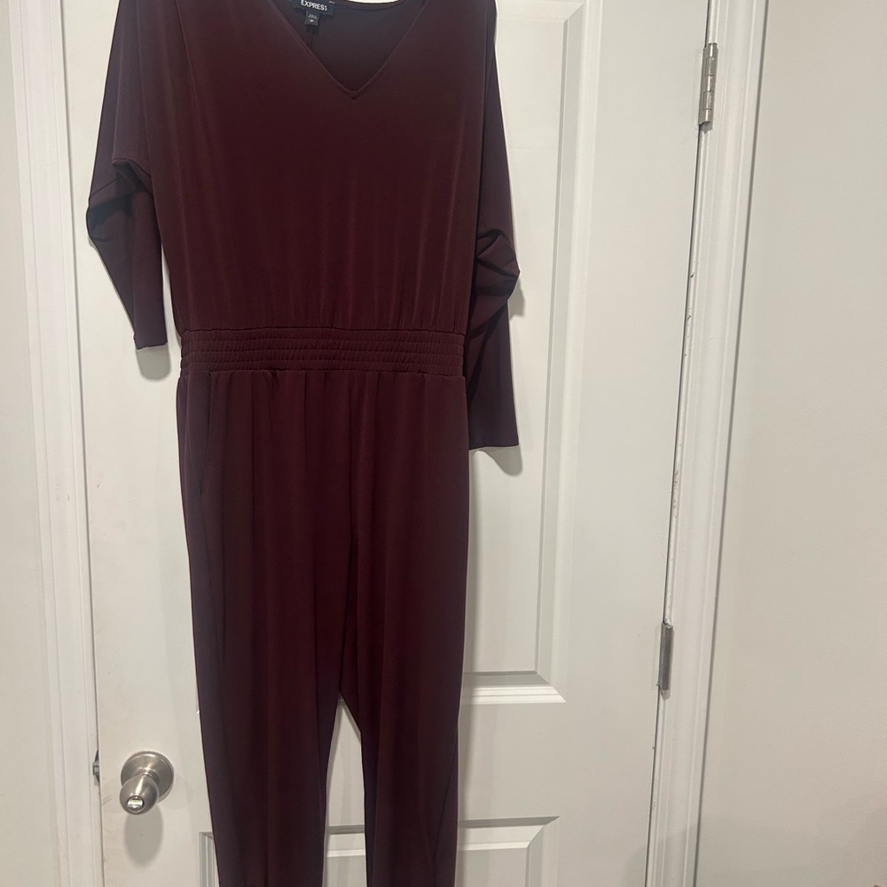 Express Deep Red Jumpsuit